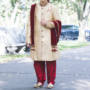 Men's Sherwani - Indian Wedding Suit - Kurta Pajama for Grom